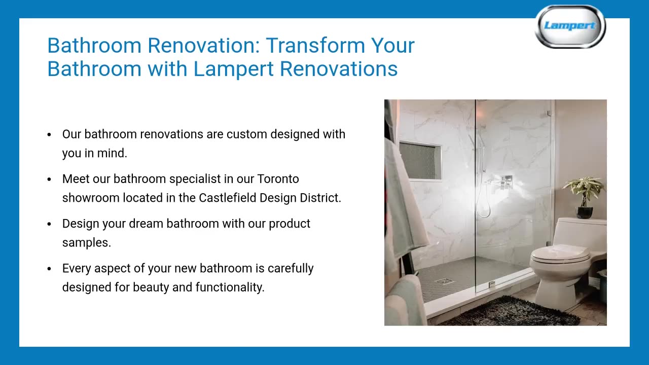 Lampert Renovations Bathroom Renovation Service