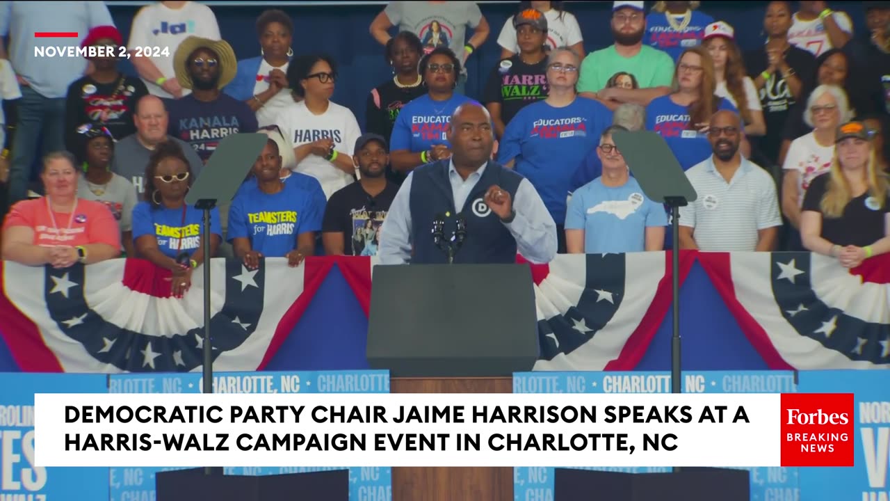 'We Are Not Going Back!'- DNC Chair Jaime Harrison Slams Trump At Campaign Rally In North Carolina