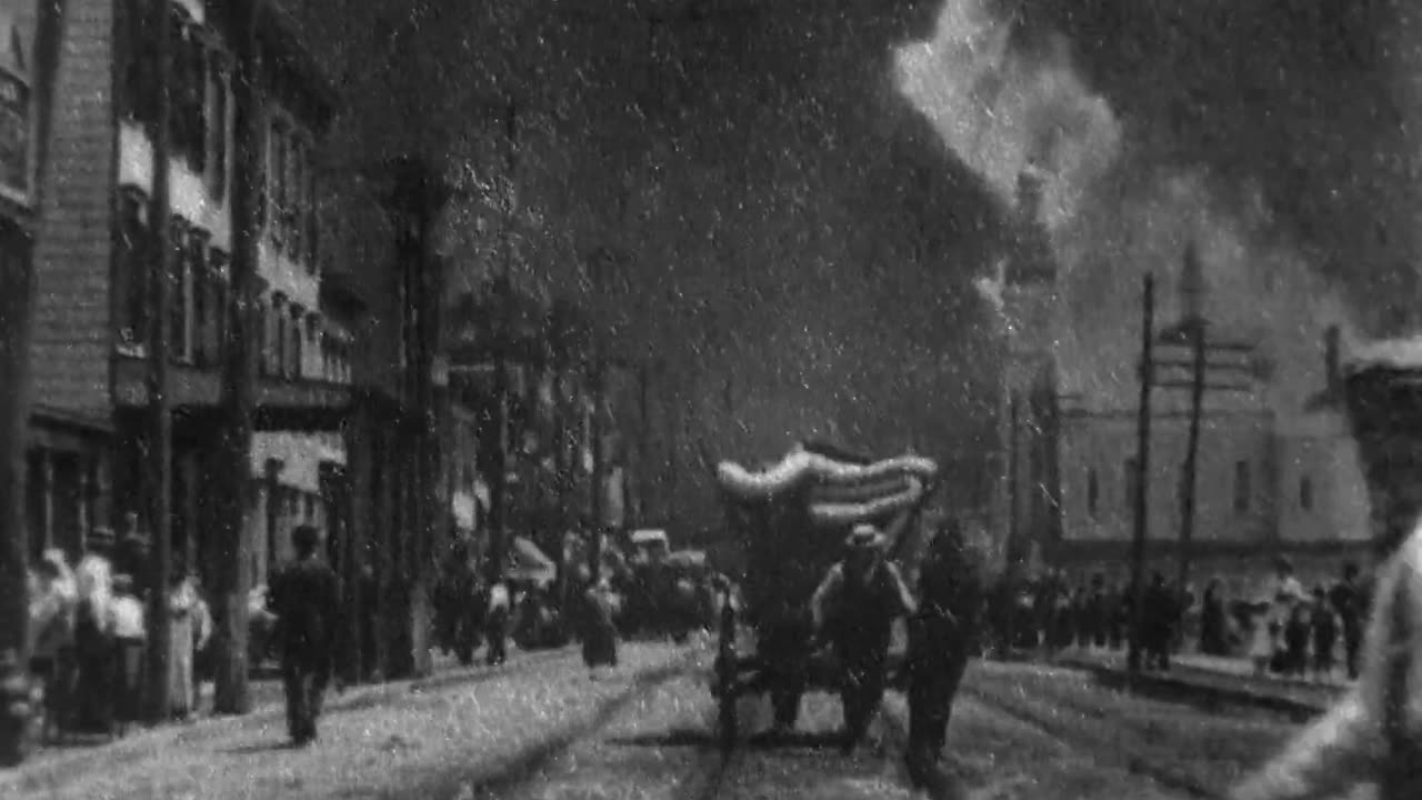 Burning The Standard Oil Company In Bayonne, New Jersey (1900 Original Black & White Film)