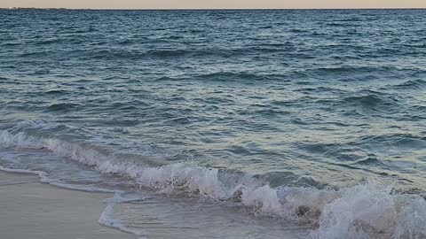 waves coming in at the beach at Dreams resort at Playa Mujeres, Mexico