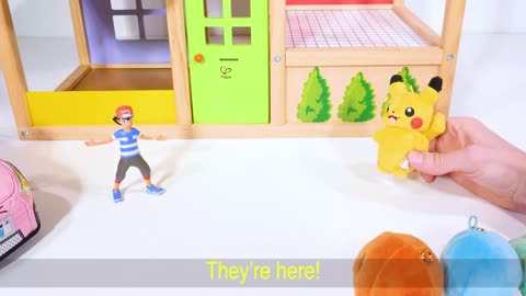 Pokemon get a New House Toy Learning Video! Reading Video for Kids =)