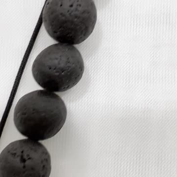 Handmade Unique 24”~41” Adjustable Necklace with Lava Beads, Jade Dragon Pendant