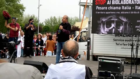 PESARO - 1° maggio 2023 - STOP AI BIOLABORATORI BLS3 & 4 - Intervento di FRANCO FRACASSI