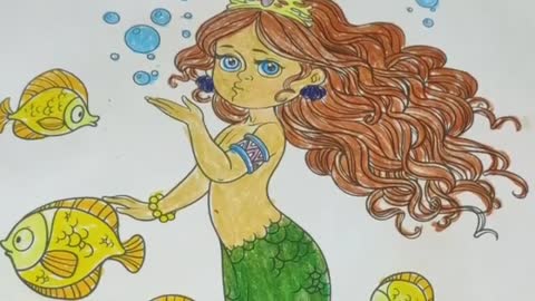 How to Mermaid Colouring ll Giant_Mermaid_Colouring