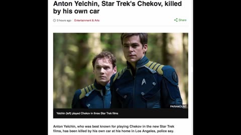 'ACTOR SACRIFICED FOR SOLSTICE! JOINS ILLUMINATI'S 27 CLUB!' - 2016