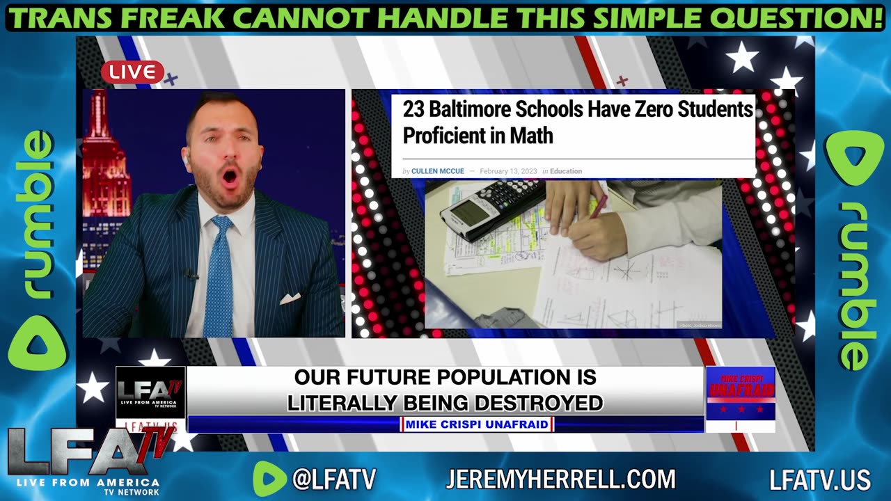 LFA TV CLIP: TRANS FREAKS CAN'T HANDLE PENIS QUESTION!
