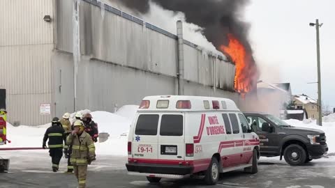 Feu aréna St-Prosper