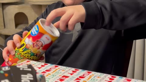 Popping Snake Chip Can Pranks Birthday Boy