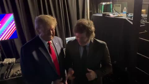 Javier Milei Meets Donald J Trump At CPAC