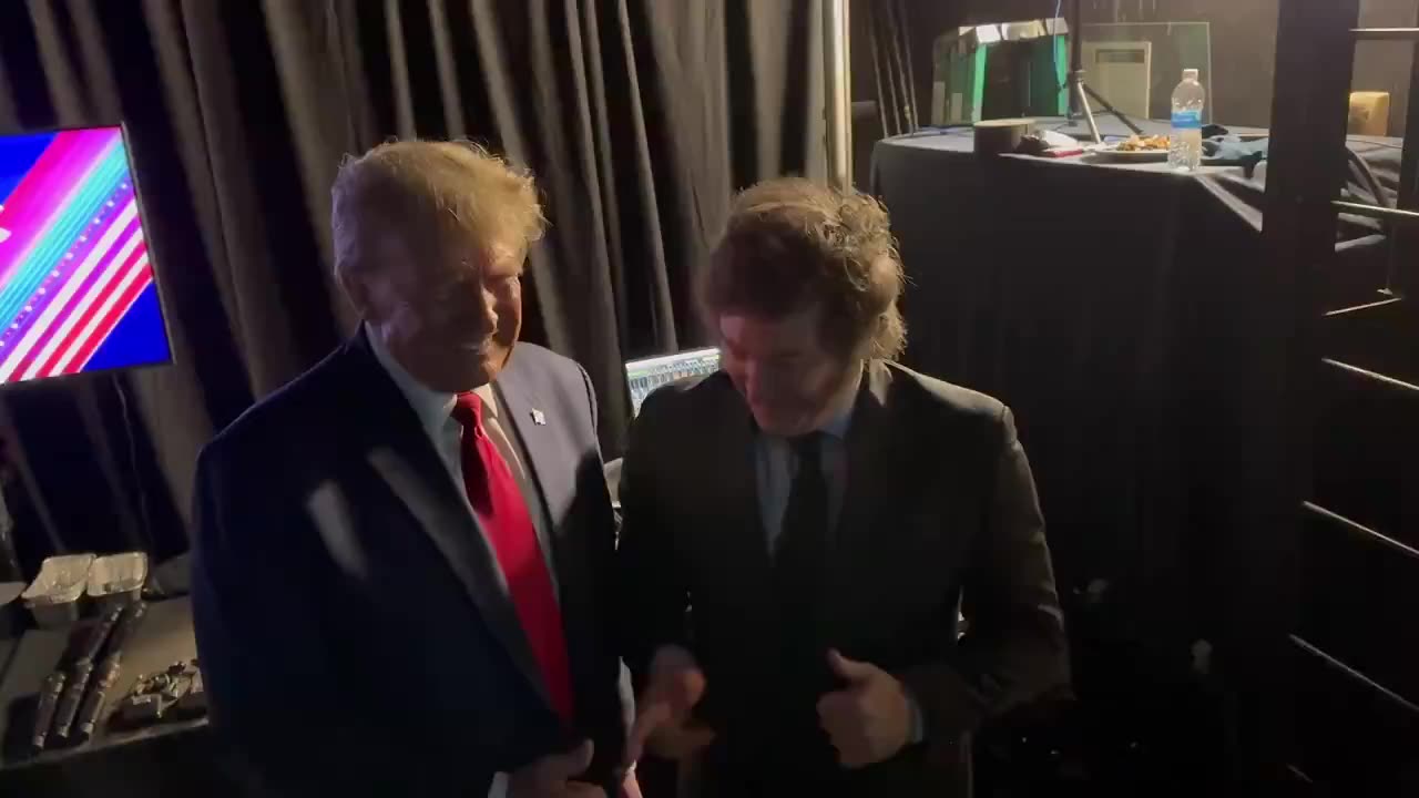 Javier Milei Meets Donald J Trump At CPAC