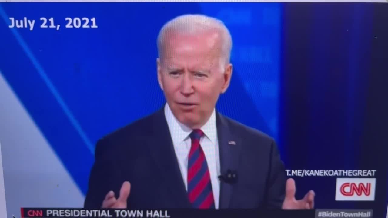 If you get vaccinated you’re not gonna get COViD - fake Joe Biden July 21, 2021