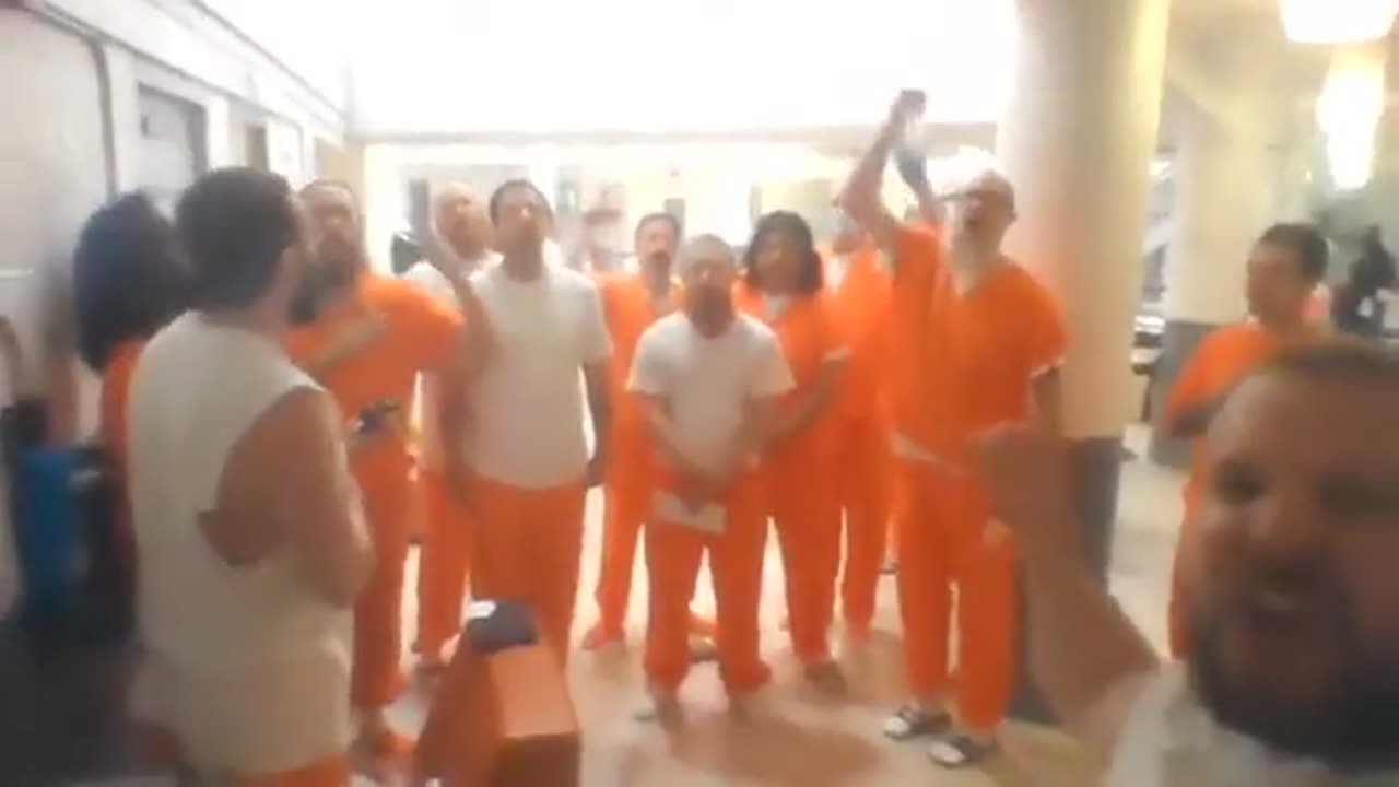 Here are the J6 detainees singing our national anthem in a prison in Washington D.C.