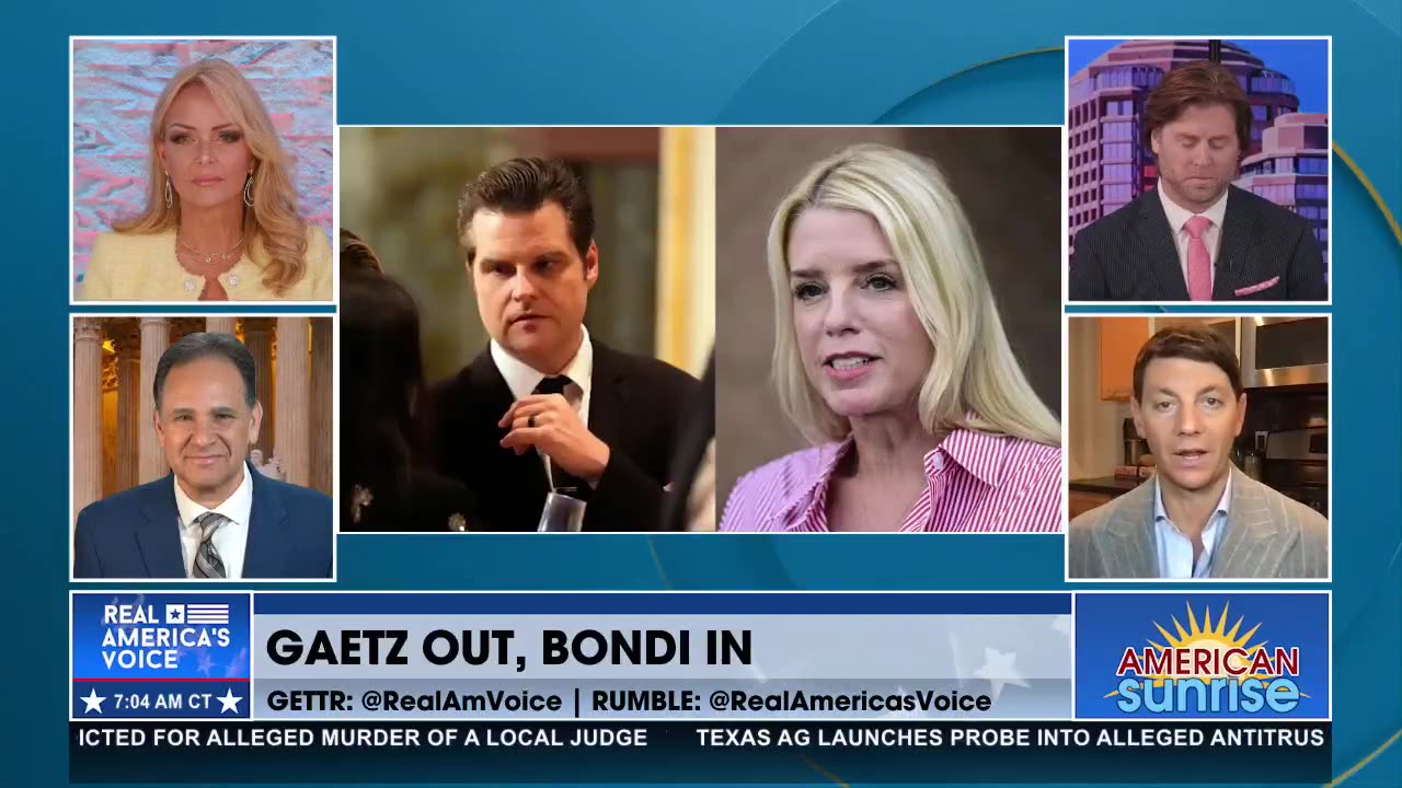 GAETZ OUT, BONDI IN