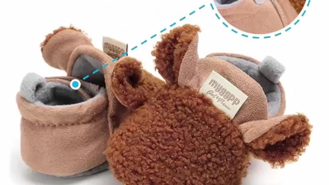 Timatego Newborn Baby Boys Girls Cozy Fleece Booties with Grippers