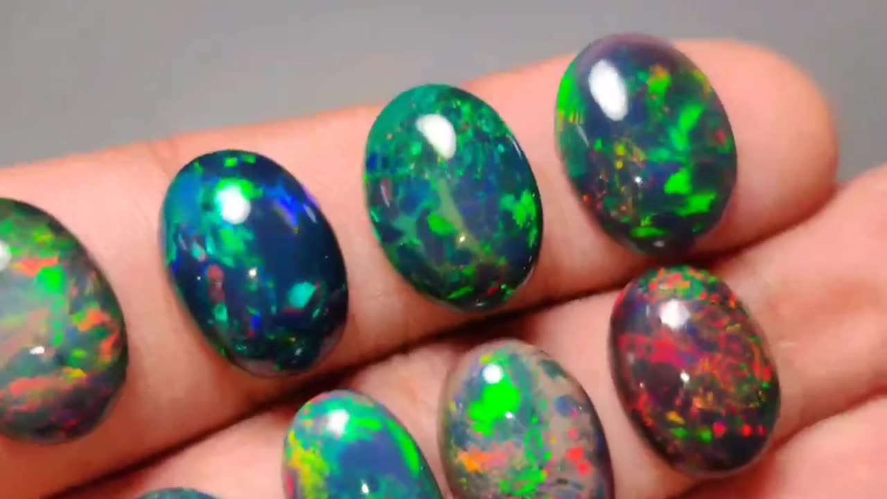 Buy AAA Ethiopian Black Opals Gemstone online at Cabochonsforsale