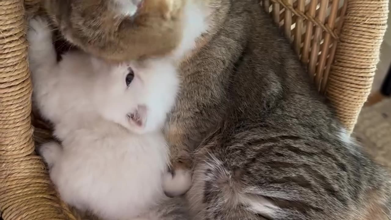 beautiful mother cat & kitten