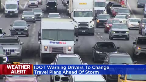 IDOT warning drivers to adjust travel plans ahead of Thursday's snow storm