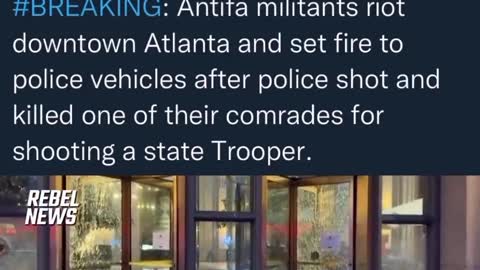 Antifa militants riot in Atalanta