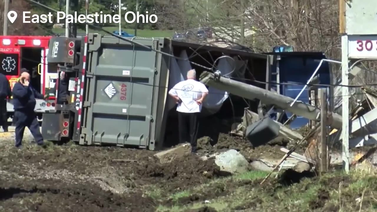 East Palestine Toxic Soil Spills from Truck