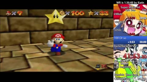 Super Mario 64 100% 120star Speedrun no reset #30