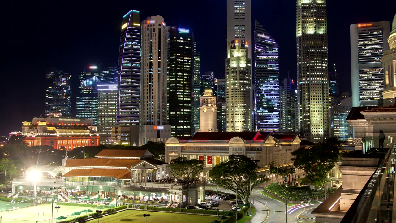 Singapore cityscape with skyscrapers