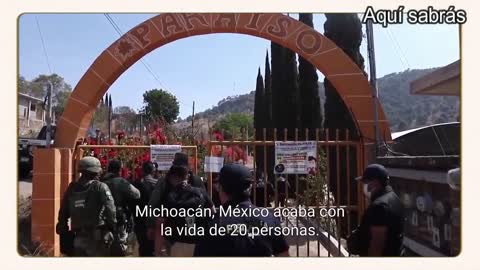 Learn Spanish - News | A fight between cartels ends the lives of 20 people in Michoacán, Mexico