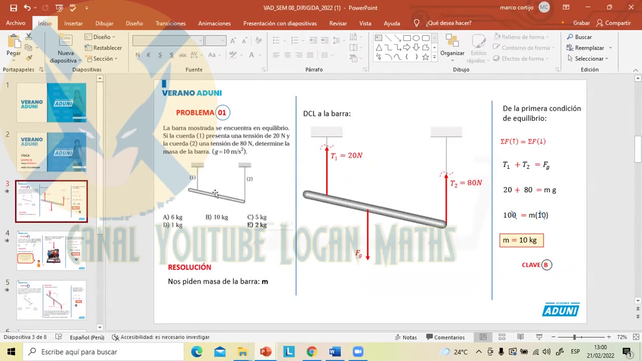 VERANO ADUNI 2022 | Semana 08 | Física