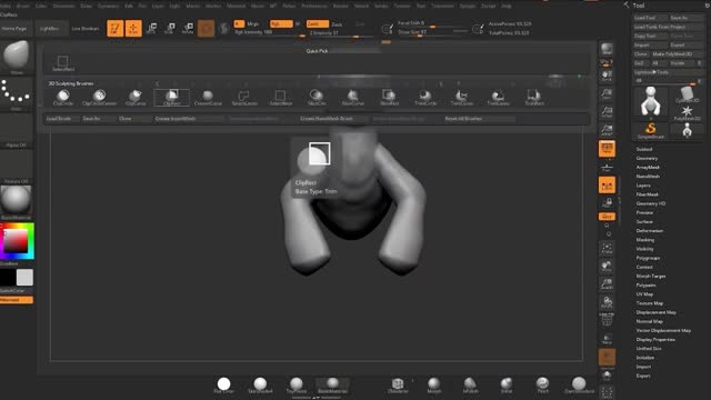 [Zbrush] Sculpting a baby dinosaur 2