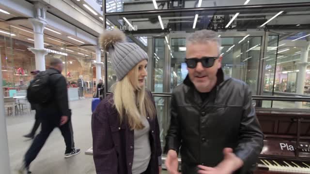 Random Girl Tap Dances impressively at the Station