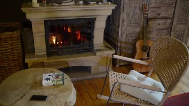 Fireplace, meditation and relaxing sound