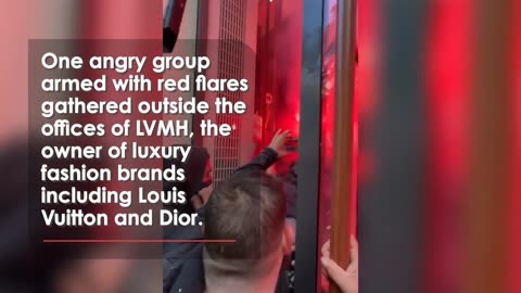 Shocking Moment Paris Protestors STORM Louis Vuitton