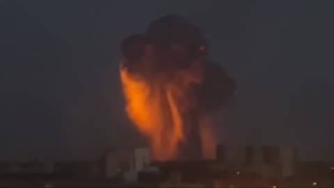 Epic footage of a giant explosion after the Shahid strike in Khmelnitsky