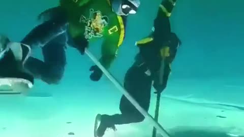 Underwater hockey is intense 👀 (tsn_officialIG) #hockeytraining #underwatersport #nodaysoff