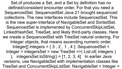 How to keep order in Java 9 Setof