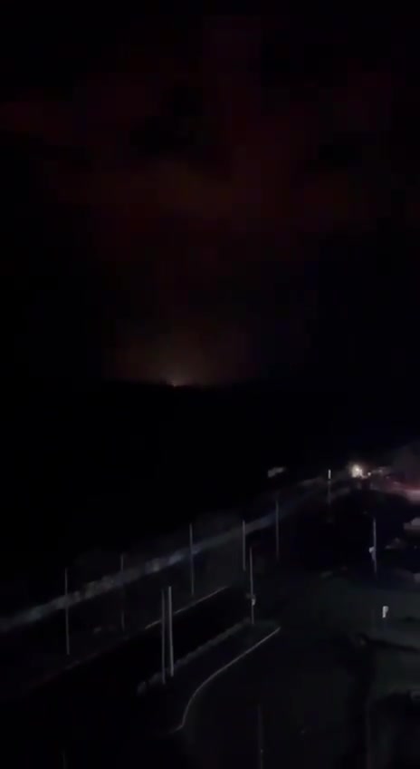 Heavy rocket attack taking place near Kharkiv, Ukraine.
