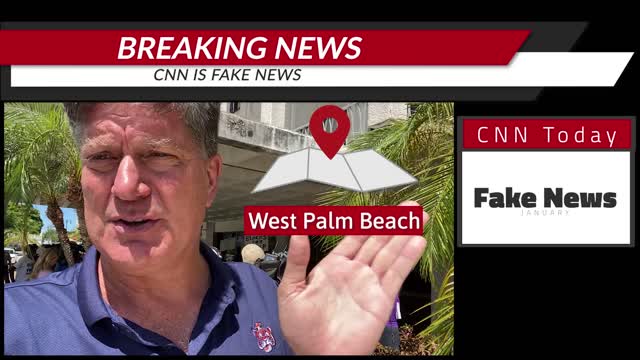 CNN Is Fake News Sign Causes Me To Lose It At Epstein Courthouse