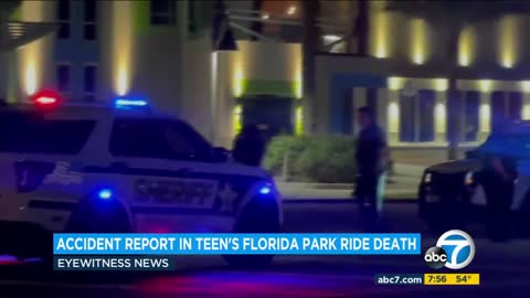 Accident report in teen's Florida park ride death released l ABC7