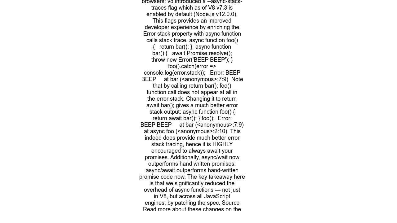 Why no-return-await vs const x = await