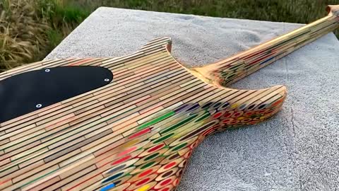 Building a Guitar Out of 2000 Colored Pencils