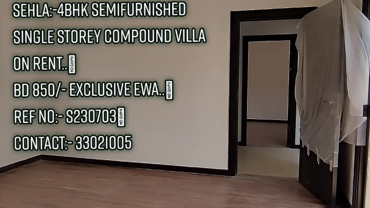 Sehla:-4Bhk Semifurnished Compound Villa on Rent