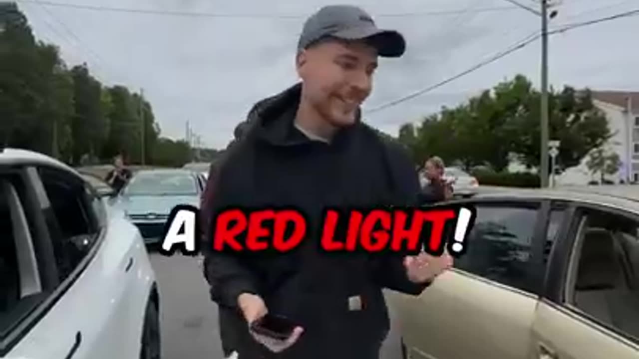 I traded my car at ared light