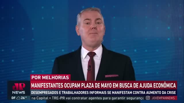 Manifestantes se reúnem na Argentina para pedir por melhores condições de trabalho