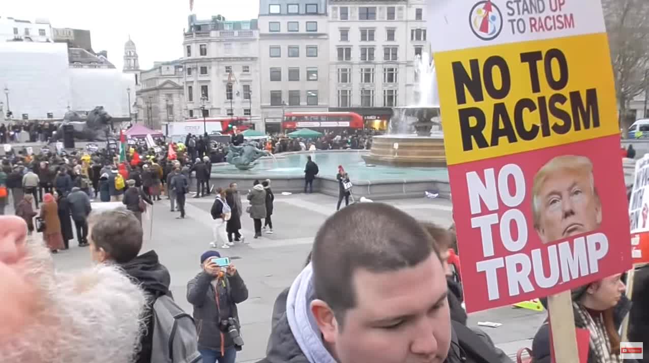Lefty's get triggered over american flag Trafalgar square 11/01/2020 PART 4