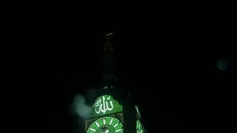 Mecca. Saudi Arabian clock tower was struck by lightning