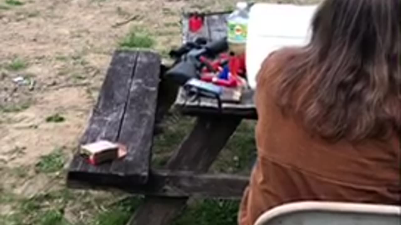 I Hit The Target With A 10 Gauge Slug 100 Yards Away #shorts