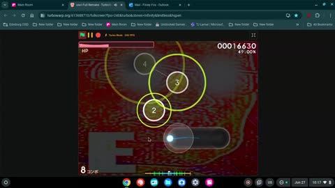 Playing some osu for fun