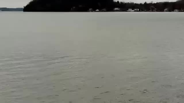 Saratoga Lake dock and beach for swimming area.