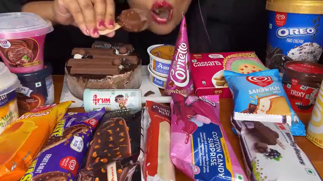 ASMR EATING ICECREAM, MAGNUM,AMUL,LONDONDIARY,BASKIN ROBBINS*ICECREAM PARTY