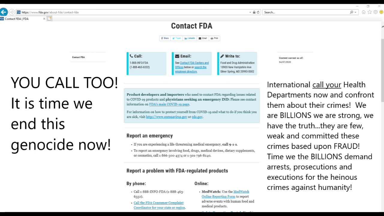 FDA LIVE CALL