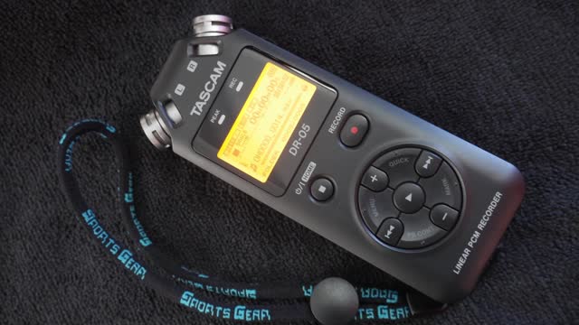 Setting up the Tascam DR-05 digital recorder for assignments.